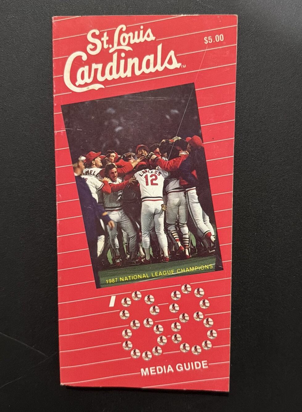 St. Louis Cardinals 1987 NATIONAL LEAGUE CHAMPIONS '88 MEDIA GUIDE BOOK Excellen